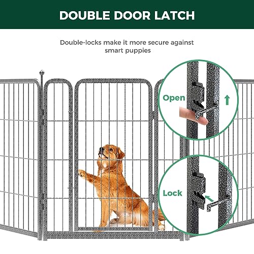 FXW Aster Dog Playpen Designed for Yard, 32inch 32 Panels - size: 32"H & 32 Panels
