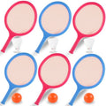 Badminton Racket Set for Kids, Toddlers with Paddles, Ball and Birdie - Junior Kindergarten Student Outdoor Sports Tennis Racquet Play Game Beach Toys - style: 6-Pack