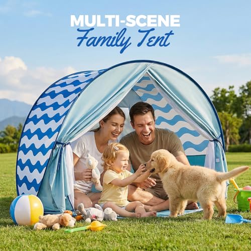 Pop Up Beach Sun Shelter: Instant UV Protection for Family - Portable & Lightweight Canopy- for Camping Travel Park & Outdoor