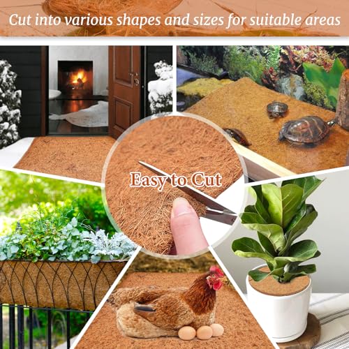 Riare 1 Pack 31 X 80 Inch No Slip Ice and Snow Carpet Mats- Natural Coconut Fiber Carpet for Walkway Safety, Winter Anti-Slip Coco Coir Carpet Runner for Outdoor Front Door Garden Hallway Porch Stairs