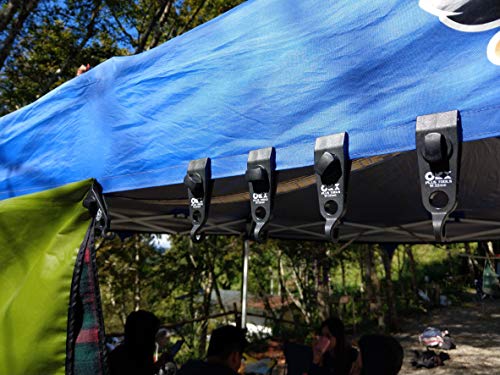 ORXPLUS TOOLS 4pcs Thumb Screw Tarp Clips with Hook, Tent Clamps, Awning Clamp Set for Camping Canopies, Car Cover, Winter Boat, Pool, Sun Shade - size: Tarp Clips with Hook & 1 Eyelet 4pcs