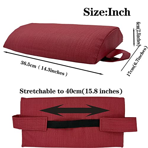 Zero Gravity Chair Set of 2 Replacement Pillow Headrest with Elastic Band, Universal Soft Removable Padded Cushion Head Pillow for Zero Gravity Lounge Chair, Folding Patio Lawn Recliner Chair, Red - color: Red, size: 2 Pack