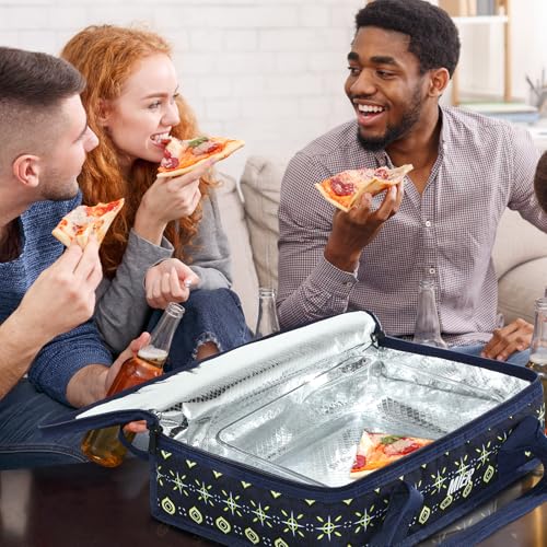 MIER Insulated Casserole Carrier for Hot or Cold Food Thermal Food Carrier Bag for Lasagna Potluck Parties Picnic Cookouts, Fits 9"x13" Baking Dish/Foil Pan, Deep Blue - color: Deep Blue, size: 16 x 10 x 4 inches