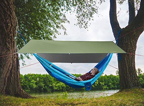 Unigear Hammock Rain Fly, 16.5/14.4/13.1/9.8ft Camping Tarp, UV Protection & Waterproof & Lightweight for Camping, Backpacking and Outdoor Adventure (Green, 9.8 * 13.1ft) - color: Green, size: 9.8*13.1ft