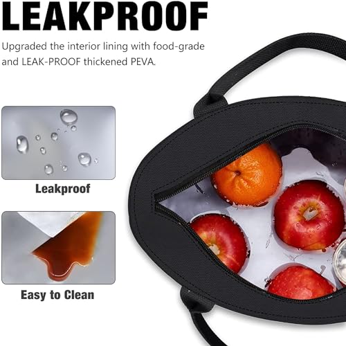 Aosbos Lunch Tote Bag, Insulated Lunch Box for Women, Leakproof Lunch Cooler Purse for Work, Black - color: A. Black