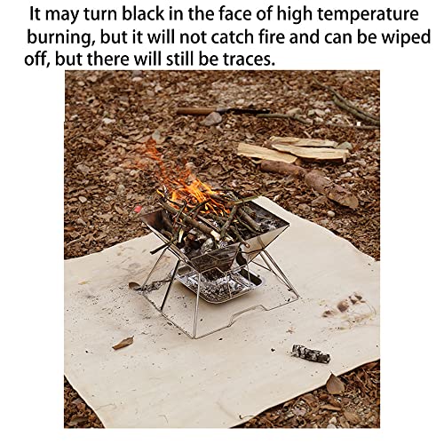 Fire Pit Mat, Fireproof Stove Grill Mats Blanket for Wood Deck Insulation, Camping BBQ Temperature Resistant Rugs Accessories for Outside Indoor Lawn Protection (57.1''×70.9'') - size: 57.1''×70.9''