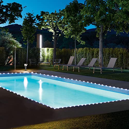 JMEXSUSS 2 * 200 LED White Solar Rope Lights, 66ft IP 65 Waterproof Solar String Light Outdoor, 8 Modes Christmas Lights for Camp Trampoline Ladder Slide Tent - color: White, size: 2*200 LED