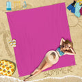 Beach Blanket 78''×110'' Suits 1-7 Adults Waterproof Sandproof Lightweight Oversized Large Picnic Mat Blanket for Beach Travel Camping Picnic Hiking - color: Raspberry, size: 9'2" x 6'6"
