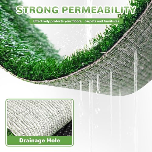 COZIWOW Dog Grass Pad with Tray for Indoor Puppy Potty Pee PoopTraining, 25”×20” Resuable Dog Toilet Pet Loo, 3-Layer System - size: M - 25x20x1.2 IN