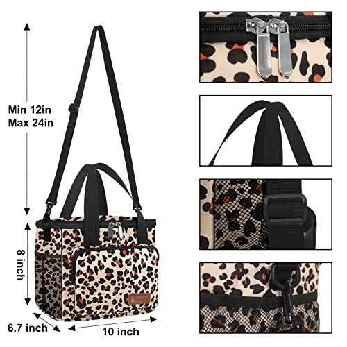 Femuar Lunch Bags for Women/Men, Insulated Lunch Bag for Work Office Picnic - Lunch Cooler Bag Leakproof Lunch Box with Adjustable Shoulder Strap - Leopard Print - color: 7-Leopard, size: Medium Size