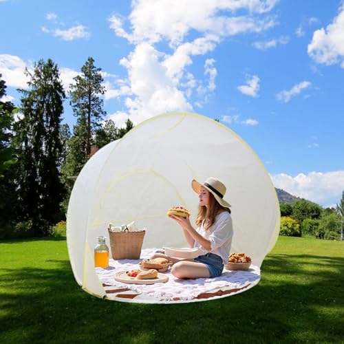Portable Beach Tent Sun Shelter， UV - Resistant Lightweight Beach Pop Up Tent for Camping Trips, Fishing, Backyard or Beach Picnics Essentials