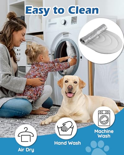 Papettly Pet Dog Cooling Mat 35“x19” Reversible Cooling Pad for Dogs and Cats, Comfort Ice Silk Cotton Summer Dog Bed Outdoor Indoor Washable, Ideal for Kennel Sofa Floor Car Seats - size: 35x19 IN