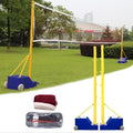 Portable Volleyball & Badminton Poles, Volleyball Poles for Backyard, 5ft-6.8ft Adjustable Height, Heavy Duty Volleyball Nets with Base for Indoor Outdoor Grass School Volleyballs Court