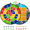 Kids Dart Board 26" Large with 20 Sticky Balls, Foldable Double-Sided Indoor Outdoor Sport Party Play Game Toys, Birthday Gift for Boys and Girls Ages 4 5 6 7 8 9 10 11 12 - size: D-21