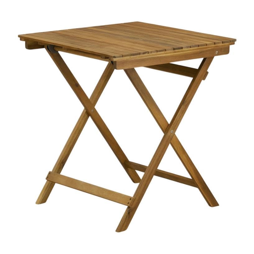 Wood-Tone Oil 3-Piece Outdoor Dining Set with Wooden Folding Table and 2 Camping Side Chairs, Wood-Tone Oil Finish, Durable and Portable