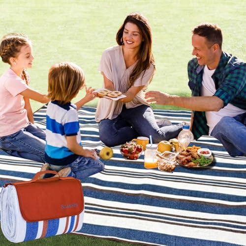 scuddles Extra Large Picnic Blanket – 60" x 60" Waterproof Outdoor Mat with Soft Dual-Layer Comfort, Foldable Travel Rug for Beach, Camping, Lawn, Parks & Family Picnics - color: Tan
