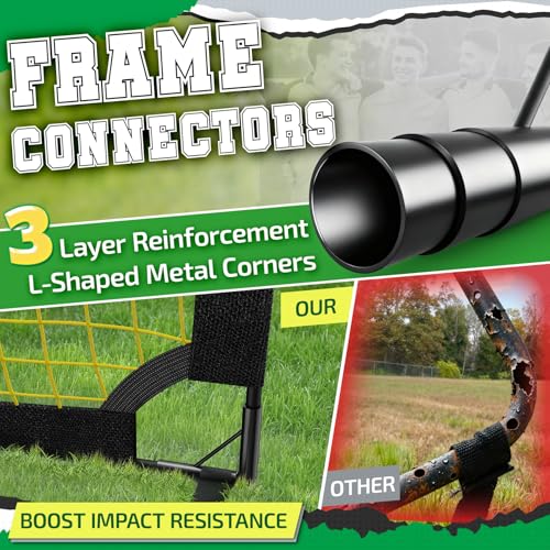 Happy Jump 7x5 FT & 5x3.6 FT Portable Soccer Goal for Youth Players Ages 6–14, Large-Frame Design Built for Long-Term Development, Easy Setup for Backyard, Park or School Training - style: 5x3.6 FT BY-1PC