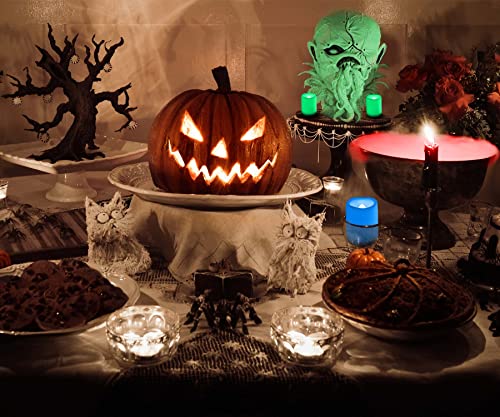 10 PCS Colored Flameless Flickering Remote Control Led Votive Tea Light Timer Candles/Color Changing Battery Operated LED Fake Candle for Outdoor Halloween Pumpkin Light Christmas Decorations - color: Color Changing Remote Votive - 10 Pack