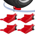 Dreyoo 4 Pcs Car Hose Guide, Tire Hose Roller for Car Washing, Detailing Tire Hoses Guide Preventing Pressure Washer Hoses Stuck Under The Wheels, Plastic Wash Tool to Avoid Snagging(Red) - color: Red