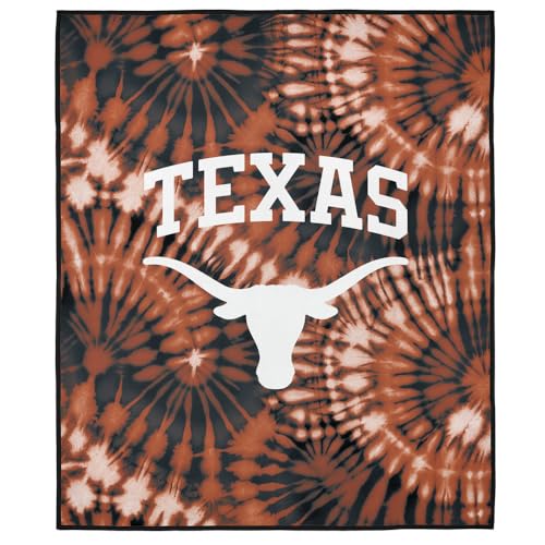 LOGOVISION University of Texas Picnic Outdoor Blanket, 50"x60" Tie-Dye, Foldable Blanket for Picnic, Beach, Camping, Park, Tailgate - color: Tie-dye