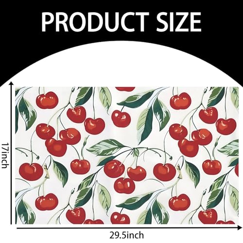 Cherry Pattern Indoor Door Mat for Entryway, 17x29.5 Inch, Vintage Fruit Theme Floor Doormat for Home Decor, Non-Slip Rug Mat for Living Room, Kitchen, Bedroom, Gifts for Cherry Lovers - color: Color74