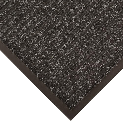 Notrax Heritage Rib™ Commercial Indoor Door Mat Office Rugs – 3' x 5' Charcoal Front Door Mat with Double Rib 22oz Yarn, Non-Slip Vinyl Backing – Durable Entryway Rug Made in The USA – 117S0035CH - color: Charcoal, size: 60"L x 36"W x 0.4"Th