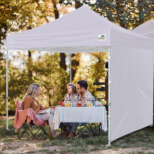 Eurmax USA 10x6.4 Pop Up Canopy SunWall-UV Protection for Tents,Blocks Sunlight&Wind,Water Resistant Side Wall Only,Easy Hook & Loop Installation,Fit for 10FT Straight Leg Shelters&Gazebo,White - color: White, size: 10x6.4