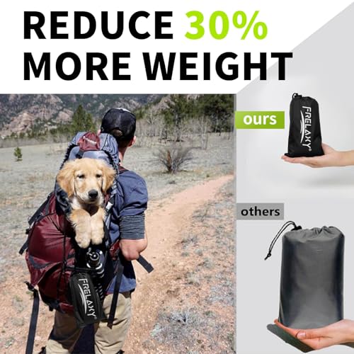 Frelaxy Tent Footprint, Waterproof Camping Tarp, Durable Tent Floor to Elevate Your Camping, Hiking, Backpacking, Hammock, Beach Experience - color: Black, size: 1 Person—33'' x 80''