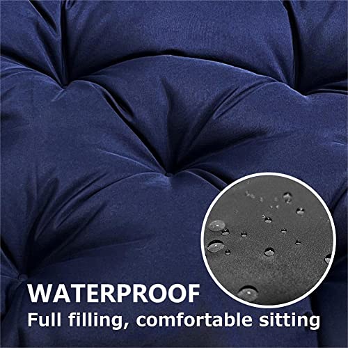 Srutirbo Waterproof Outdoor Bench Cushion, 48"x20", Swing Cushion Patio Furniture Cushions 3 Seater, for Garden Patio Furniture Lounger Bench (Dark Grey, 48x20 in) - color: Dark Grey