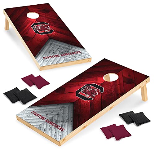 Wild Sports 2' x 4' Regulation Size College Set with Direct Print HD Team Graphics Great Gift for Any NCAA Fan! Bean Bag Toss Family Outdoor Game
