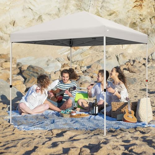 Northroad 8X8 FT Pop Up Canopy, Outdoor Instant Canopy Tent w/Carrying Bag, Portable Gazebo Shelter for Wedding Party,Commercial Event,Patio,Garden,Beach -White - color: White, size: 8x8
