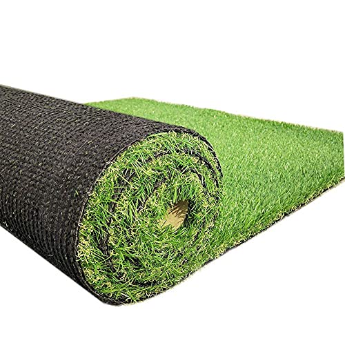 Premium Artificial Turf Grass 4x7 Ft 4-Tone 0.8" Pile Height, Durable Astroturf Fake Grass Rug, Synthetic Grass for Dogs Potty Indoor Outdoor Landscape with Drainage Holes - color: 4 Ft, size: 4 x 7 Feet