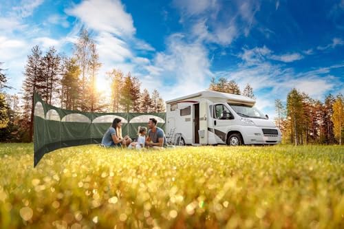 Windbreaker Wind Privacy Screen Camping Blocker 5 Panel Garden Beach Wind Shield 5ft High x 27.4ft Long (1 Forest Green) - color: 1 Forest Green