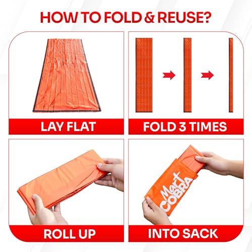 Emergency Sleeping Bag for Survival Gear and Supplies Life Bivy Sack Waterproof Mylar Emergency Blankets for Survival Kit Car Camping Gear Hiking Tac Bivvy Go Bags Supplies Sleep Sacks Shelter - size: [1 Pack]