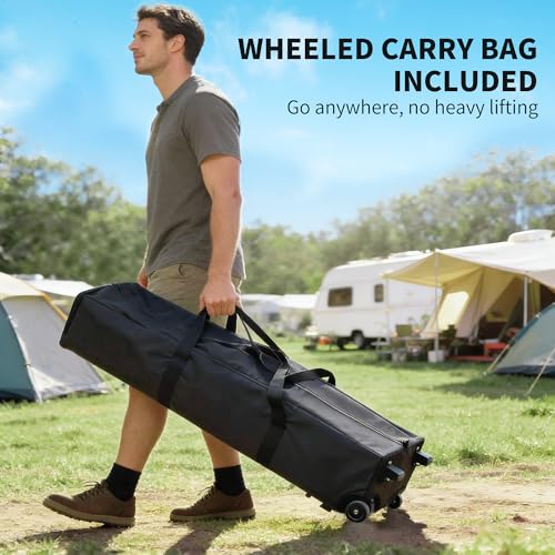 Outsunny 10 x 10 ft Pop Up Canopy Tent with One Push Setup, Easy Setup Outdoor Portable Instant Canopy Shelter with Wheeled Carry Bag, Sandbags, Adjustable Height for Parties, Events, Dark Gray - color: Dark Gray