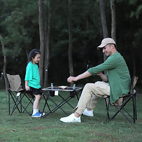 SUNNYFEEL Outdoor Folding Table | Lightweight Mesh Compact Camping Table, Roll Up Top 2 People Portable Camp Tables with Carry Bag for Picnic/Cooking/Beach/Travel/BBQ - color: Mesh-blue-1set