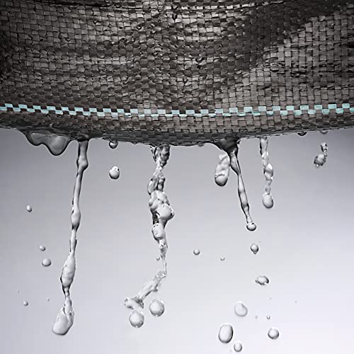 GardenMate 6 x 65 feet Sheet Woven Weed Control Fabric - Stabilized Black Heavy Duty Landscape Ground Cover Membrane - size: 6 X 65 Feet