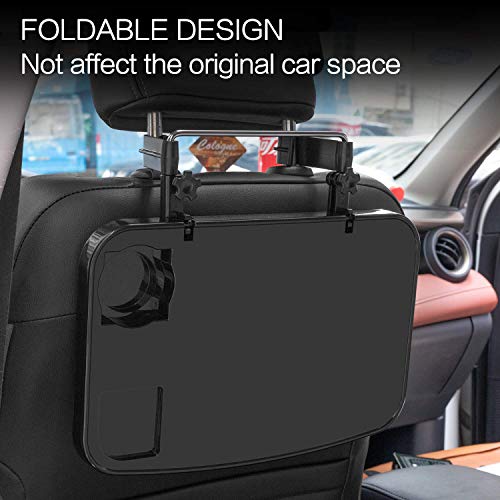 Foldable Car Seat Back Portable Tray for Food Dining Drink and Laptop, Hanging Car Steering Wheel Tray (2 Pack) - size: Standard - 2 Pack