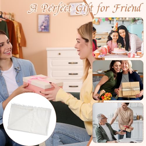 YEXEXINM Extra Large Outdoor Picnic Blanket 118" x 71" Oversize Woven Cotton Yarn Beach Blanket with Fringe, Machine Washable Portable Blanket for Camping, Beach, Park, Fits 6 to 9 Adults (White)