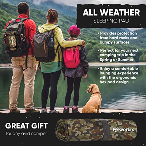 POWERLIX Camping Sleeping Pad - Ultralight Inflatable Camping Mattress Sleeping Mat for Backpacking, Hiking, Compact Lightweight Sleeping Pad for Camping, Inflation Bag/Repair Kit Included - color: Camouflage