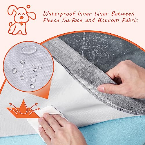 EHEYCIGA Orthopedic Dog Bed Waterproof 35"x23", Memory Foam Pet Bed for Larged Size Dogs, Washable Pet Mat with Removable Cover, Grey - color: Grey, size: 35.0"L x 23.0"W x 3.0"Th