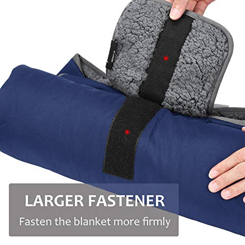 Tirrinia Large Waterproof Outdoor Blanket, Soft Warm Windproof Stadium Blanket with Sherpa Fleece and Foldable for Outdoor Sport, Baseball, Football, Beach, Concerts, Car - color: Navy Blue, size: 59" x 79"