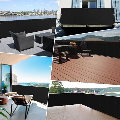 90% Black Sun Shade Cloth 4x16 ft - Fence Privacy Screen, Breathable Mesh Tarp & Serrated Grommets for Garden Plants Outdoor, Patio Pergola, Porch Cover, Chicken Coop & Dog Kennel - size: 4x16 ft