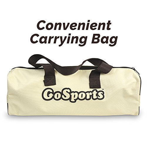 GoSports Premium Wooden Ring Toss Game with Carrying Case, Outdoor Fun for Kids and Adults
