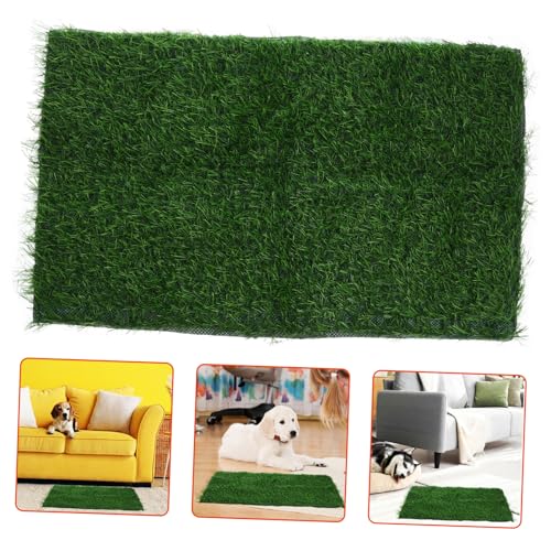 ibasenice Dog Artificial Grass Pee Pad for Potty Training Reusable Fake Grass Turf Drainage for Indoor and Outdoor Use Washable for Dogs