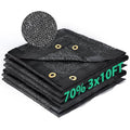 Kesfitt 70% Shade Cloth 3x10 ft, Breathable HDPE Mesh Sun Shade Tarp for Garden & Greenhouse, UV Resistant Outdoor Shade Fabric with Copper Grommets for Plants, Patio, Yard - size: 3ftx10ft, style: 70% Shading Rate