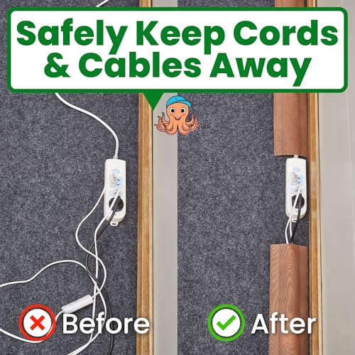 ECOHomes Carpet Cord Cover (Brown, 4 Inch x 30 FT) | Cord Covers for Carpet to Hide Floor Cables and Electric Wires, Low Profile Cord Hider for Extension Cords and Cable Management in Home and Office - color: Brown, size: 4 Inch x 30 FT