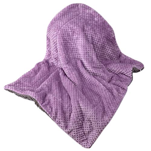 Fuzzy Dog Blanket or Cat Blanket or Pet Blanket, Warm and Soft, Plush Fleece Receiving Blankets for Dog Bed and Cat Bed, Couch, Sofa, Travel and Outdoor, Camping (Blanket (24" x 32"), DG-Lavender) - color: Dg-lavender, size: Blanket (24" x 32")