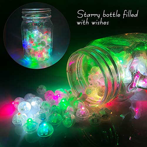 Aogist 100pcs 10-Colors Mini Lights,Long Standby Time Waterproof LED Balloon Light,Battery Powered,Ball Lamp for Balloon Paper Lantern Birthday Party Christmas Halloween - color: 10-Colors, size: 100 PCS-STANDARD