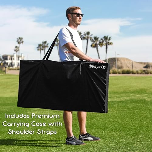 GoSports 4 x 2 ft Flag Series Wood Cornhole Sets – American Flag or State Flags – Includes 2 Regulation Size Boards, 8 Bean Bags, Carrying Case and Rules - style: Texas Flag